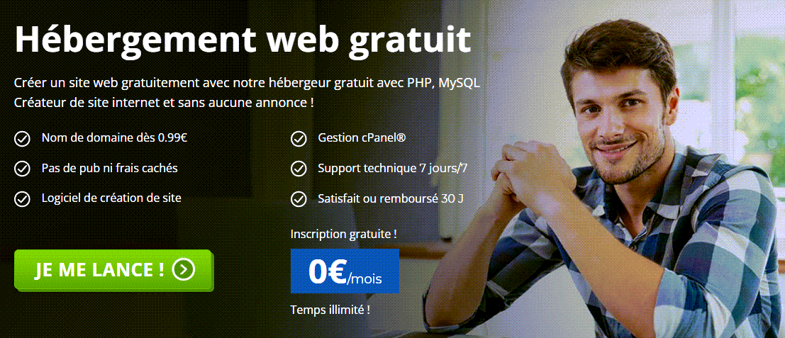 Hébergement Web Gratuit cPanel avec domaine .Com - Mister Hosting